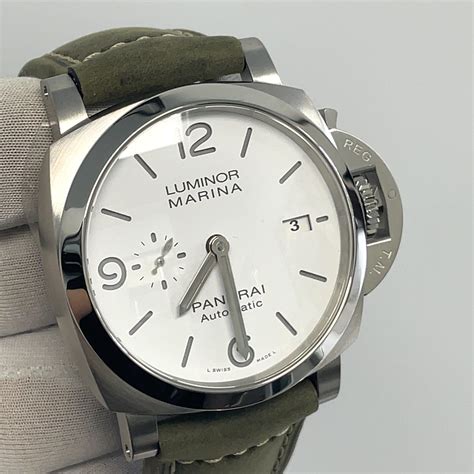 panerai white face chronograph|new Panerai luminor chrono.